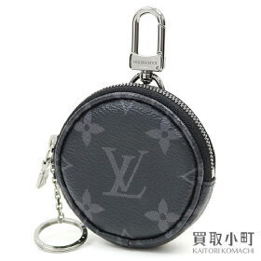 Louis Vuitton Round Eclipse Black Key Ring Bag Charm Keychain Wallet